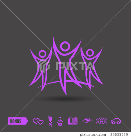 Pictograph of success team Pictograph of success team 29635959