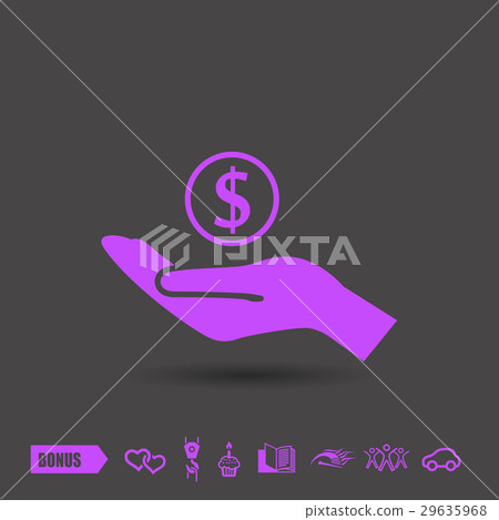 Pictograph of money in hand Pictograph of money in hand 29635968