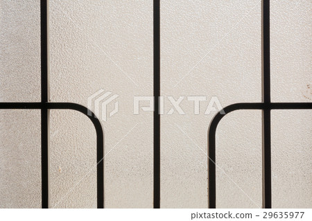 Frosted Glass & Vintage Wood Frame Showa Retro 29635977