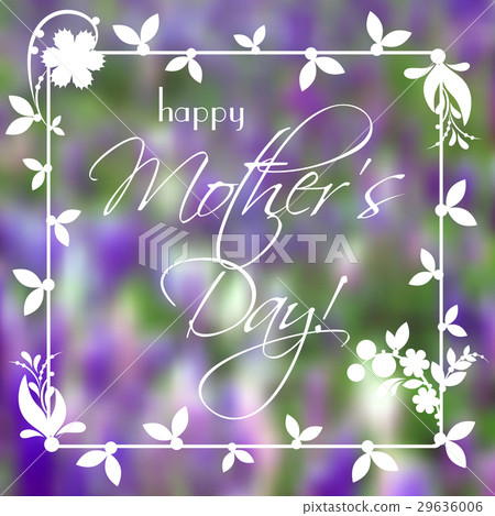 Wish card with floral ornament on blur background 29636006