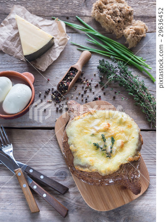 Cheesy stuffed bread 29636452