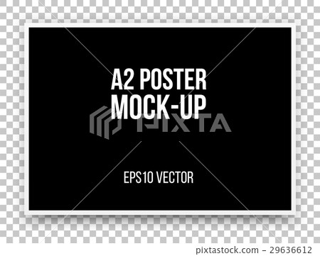 A2 Black Poster Mock-up A2 Black Poster Mock-up 29636612