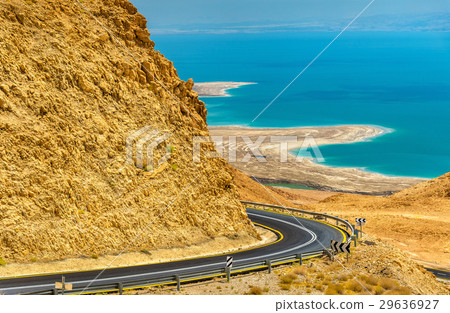 Road in Judaean Desert near Dead Sea - Israel 29636927