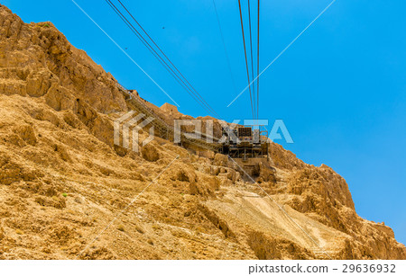 The ropeway to Masada fortress - Israel 29636932