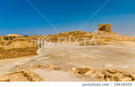 View on ruins of Masada fortress - Judaean Desert View on ruins of Masada fortress - Judaean Desert 29636950
