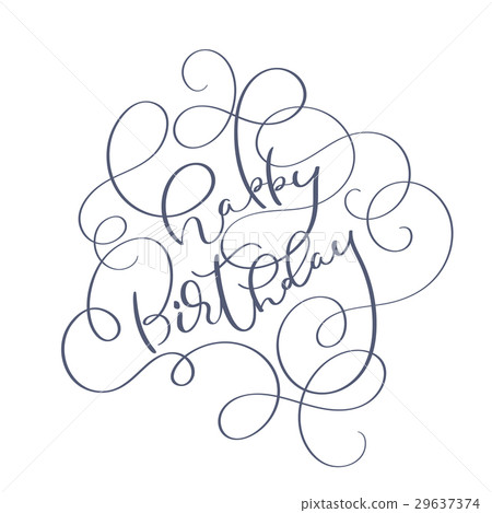 Text Happy Birthday on white background 29637374