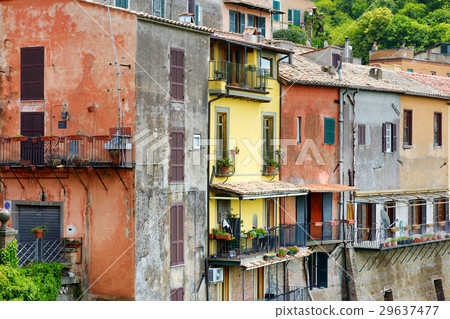 Colorful houses in beautiful town of Nemi 29637477