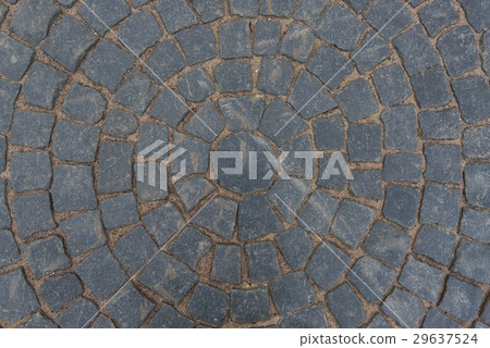 Gray paving stone paved with a pattern 29637524