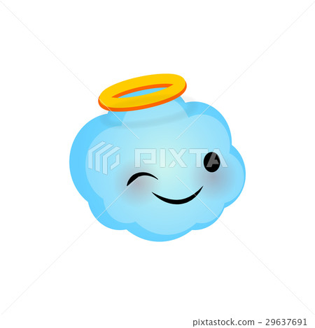 Emotional faces wink angel cloud emoji smile Emotional faces wink angel cloud emoji smile 29637691