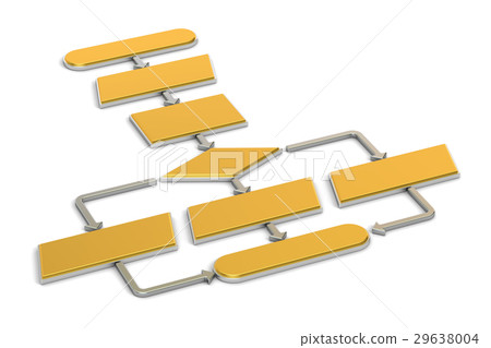 Golden Algorithm, flowchart. 3D rendering Golden Algorithm, flowchart. 3D rendering 29638004
