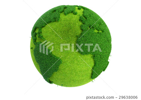 Grass Earth Globe, 3D rendering 29638006