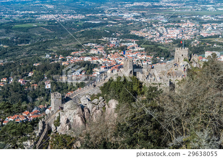 Aerial view Castle of the Moors, Sintra, Portugal 29638055