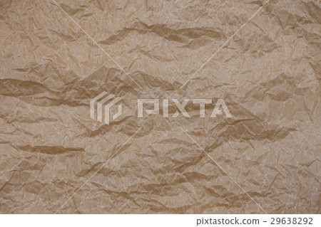 Wrinkled kraft paper. Top view brown crumpled Wrinkled kraft paper. Top view brown crumpled 29638292