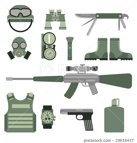 Military weapon guns symbols armor set forces Military weapon guns symbols armor set forces 29638437