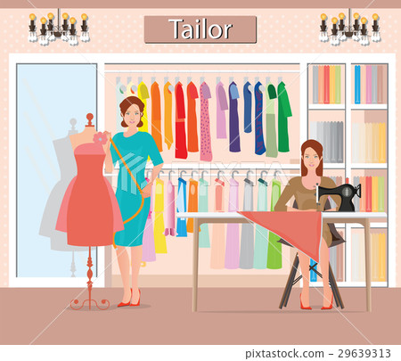 Boutique indoor of woman's cloths fashion. 29639313