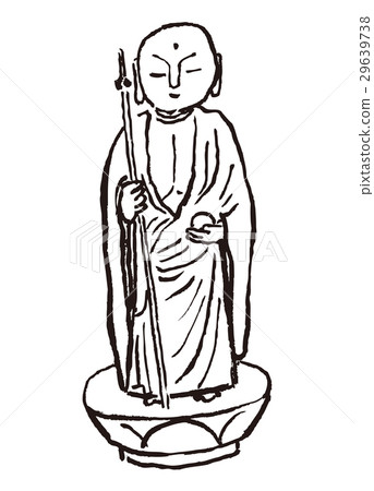 Jizo-sama水彩畫水墨畫 29639738