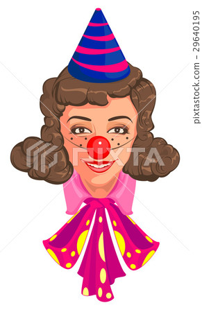 Head Woman mom in clown attire Head Woman mom in clown attire 29640195