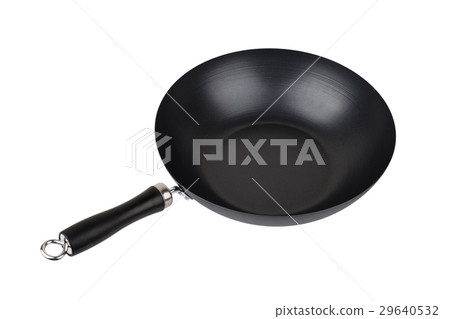 Empty grill iron pan isolated on white background Empty grill iron pan isolated on white background 29640532