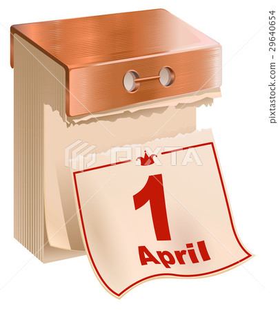 1 April Fools Day. Tear-off calendar sheet 29640654