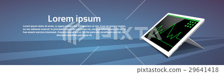 Tablet Computer Responsive Design Financial Graph Tablet Computer Responsive Design Financial Graph 29641418
