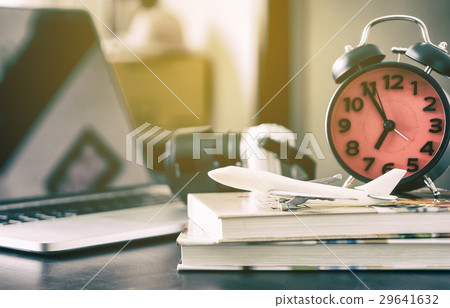 Office Business travel time concept table. 29641632