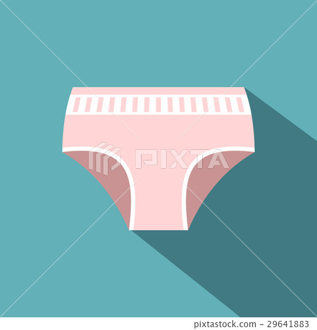 Pink female underwear icon, flat style 29641883