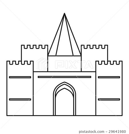Royal castle icon, outline style Royal castle icon, outline style 29641980