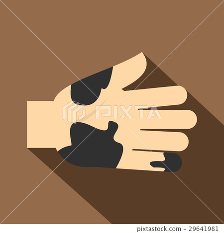 Hand with dirty stains icon, flat style 29641981