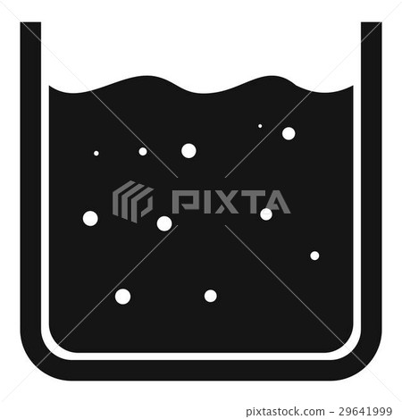 Beaker filled with liquid icon, simple style 29641999