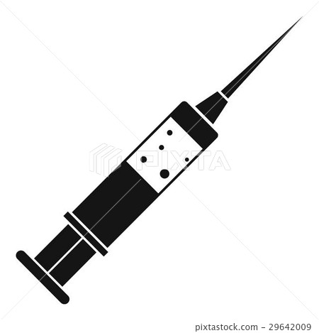 Injection Syringe Icon Simple Style Stock Illustration 29642009 Pixta