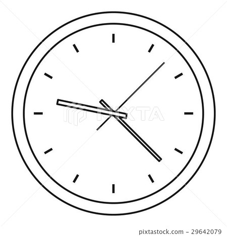 Clock icon, outline style Clock icon, outline style 29642079