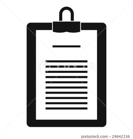 Clipboard with checklist icon, simple style Clipboard with checklist icon, simple style 29642136