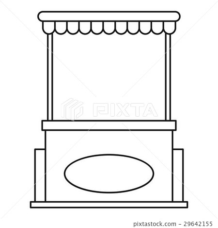 Street shopping counter icon, outline style - Stock Illustration ...