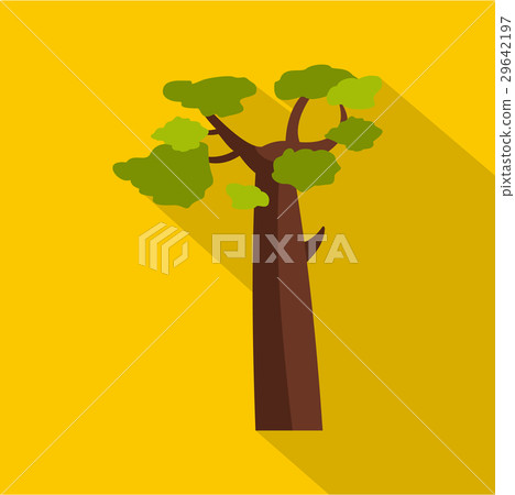 Baobab icon, flat style 29642197