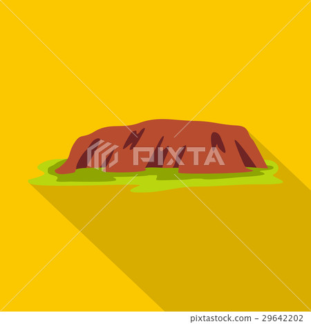 Ocean cliff icon, flat style 29642202