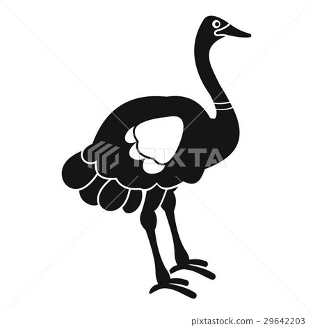 Ostrich icon, simple style 29642203