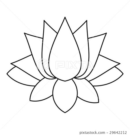 Lotus icon, outline style Lotus icon, outline style 29642212