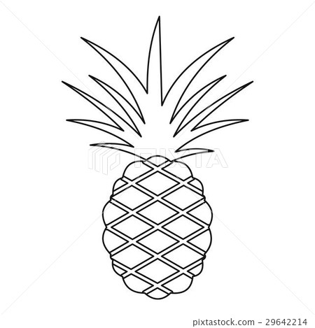 Pineapple icon, outline style Pineapple icon, outline style 29642214