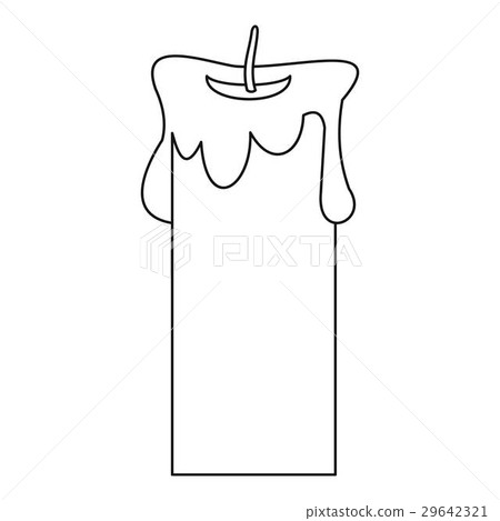Big candle icon, outline style 29642321