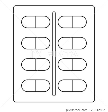 Capsules icon, outline style 29642434