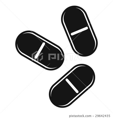 Three pills icon, simple style 29642435