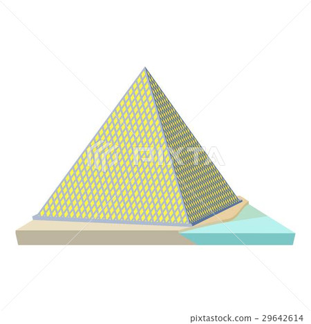 Louvre pyramid icon, cartoon style Louvre pyramid icon, cartoon style 29642614