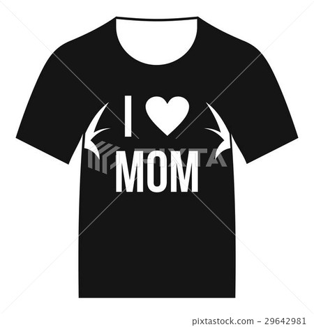 Shirt with print icon, simple style 29642981