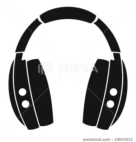 Headphones icon, simple style 29643033