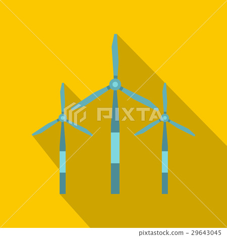 Wind turbine icon, flat style 29643045