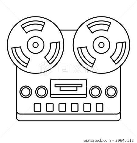 Analog stereo open reel tape deck recorder icon Analog stereo open reel tape deck recorder icon 29643118