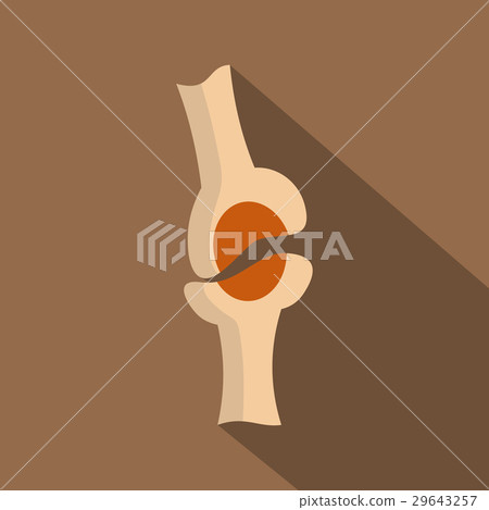 Knee joint icon, flat style Knee joint icon, flat style 29643257