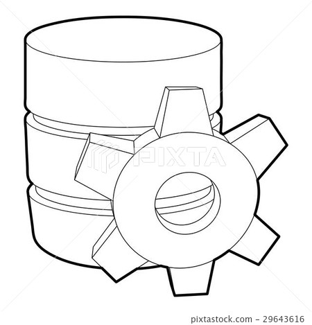 Working database icon, outline style 29643616