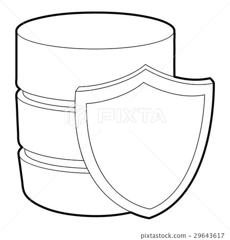 Safe database icon, outline style 29643617