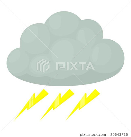 Thunderstorm icon, cartoon style 29643716